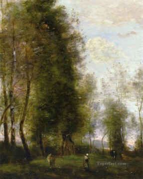  Coro Arte - Un lugar de descanso con sombra, también conocido como Le Dormoir Jean Baptiste Camille Corot